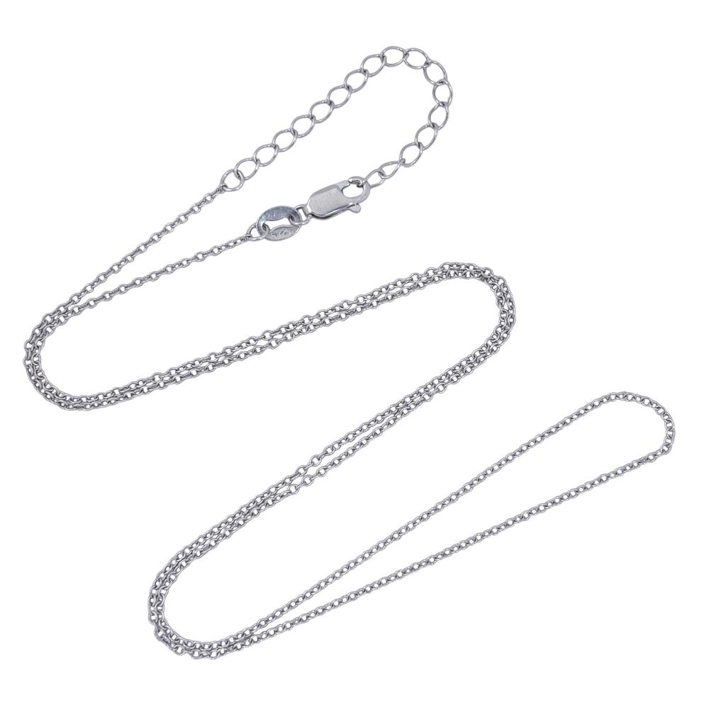 Vintage Sterling Silver 925 Cable Chain Necklace 18"-19"
